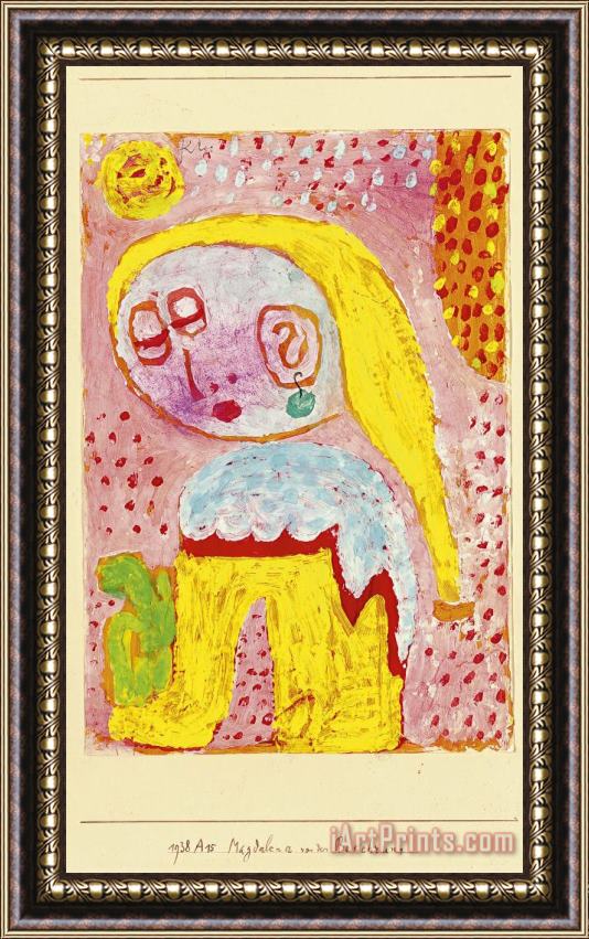 Paul Klee Magdalena Before The Conversion 1938 Framed Print