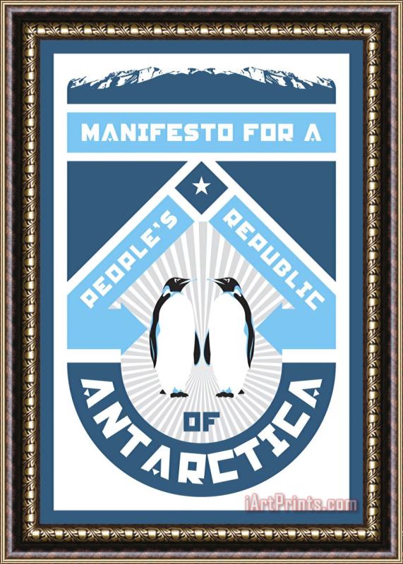 Paul Miller Manifesto for a People's Republic of Antarctica 3 Framed Print