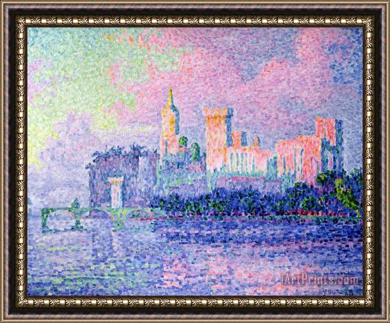 Paul Signac The Chateau des Papes Framed Painting