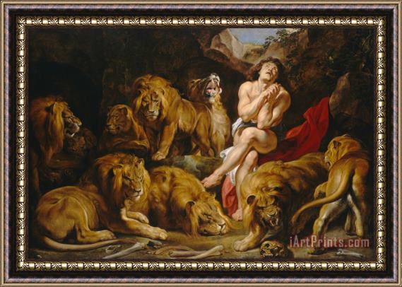 Peter Paul Rubens Daniel in The Lions' Den Framed Painting