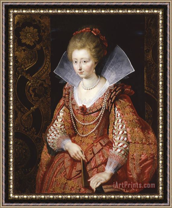 Peter Paul Rubens Portrait of Charlotte Marguerite De Montmorency, Princess of Conde Framed Print