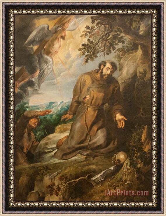 Peter Paul Rubens St. Francis Of Assisi Receiving The Stigmata Framed Painting