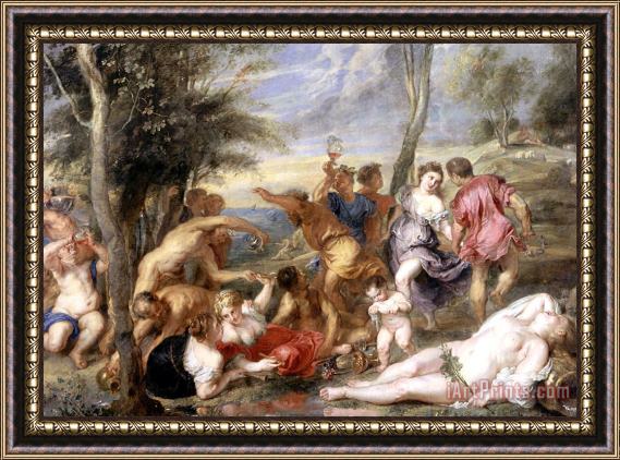 Peter Paul Rubens The Andrians A Free Copy After Titian Framed Print
