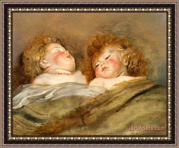 Peter Paul Rubens Two Sleeping Children Framed Painting