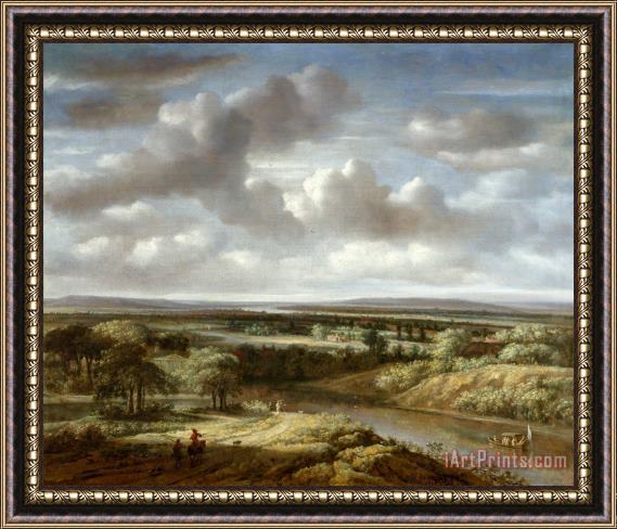 Philips Koninck River Landscape Framed Painting