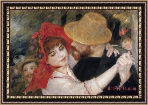 Pierre Auguste Renoir Detail of Dancing Couple From Le Bal a Bougival Framed Print