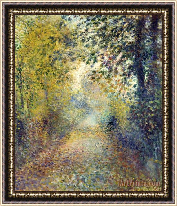 Pierre Auguste Renoir In The Woods Framed Painting