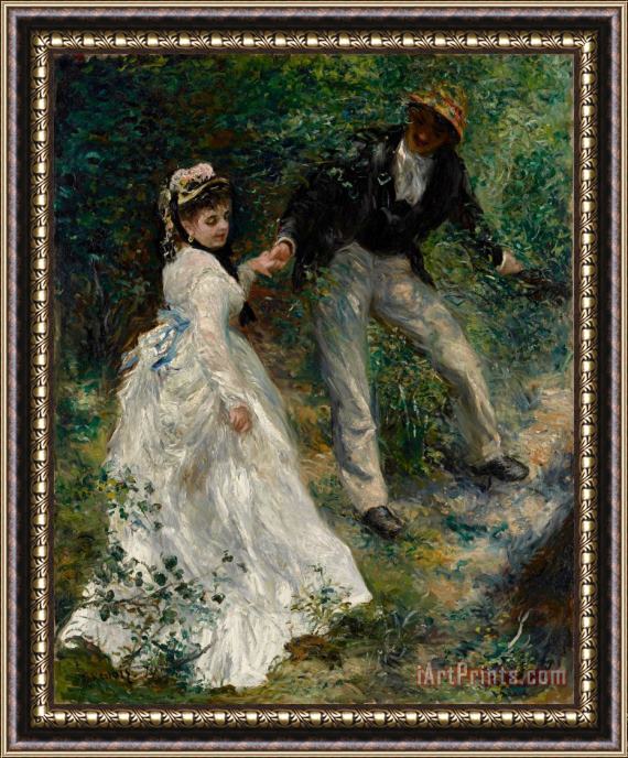 Pierre Auguste Renoir La Promenade Framed Painting