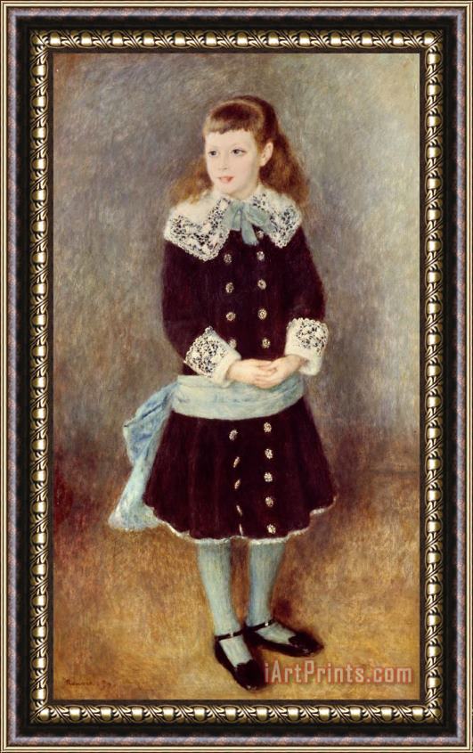 Pierre Auguste Renoir Portrait Of Martha Berard Framed Painting