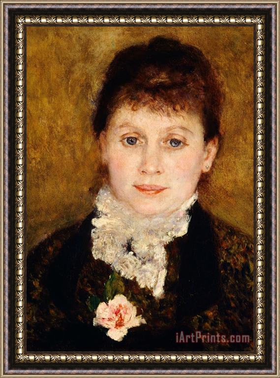 Pierre Auguste Renoir Portrait Of Woman Framed Print