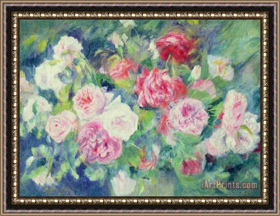Pierre Auguste Renoir  Roses Framed Print