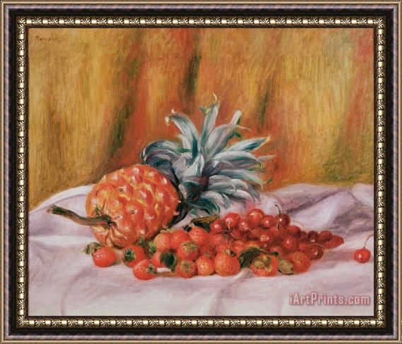 Pierre Auguste Renoir Strawberries and Pineapple Framed Print