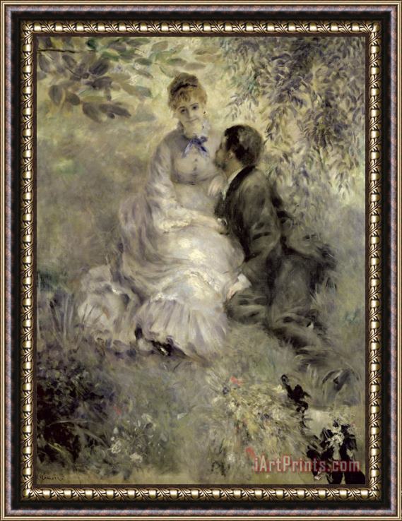 Pierre Auguste Renoir The Lovers Framed Painting