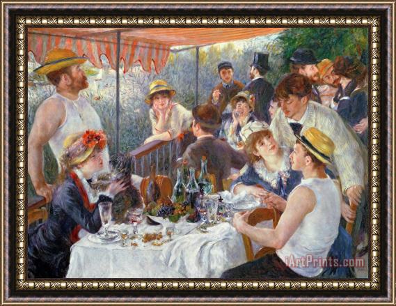 Pierre Auguste Renoir The Luncheon of the Boating Party Framed Painting