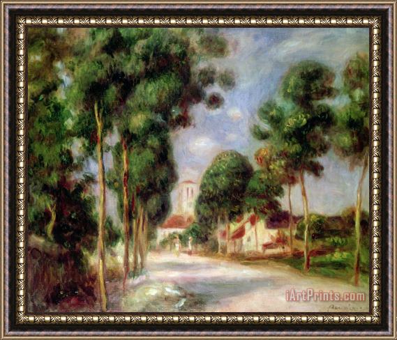 Pierre Auguste Renoir The Road to Essoyes Framed Painting