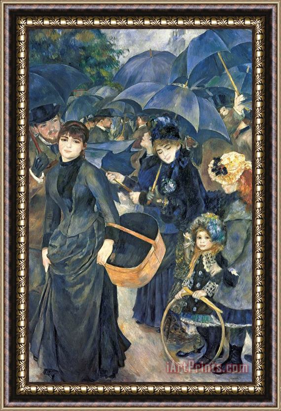 Pierre Auguste Renoir The Umbrellas Framed Painting