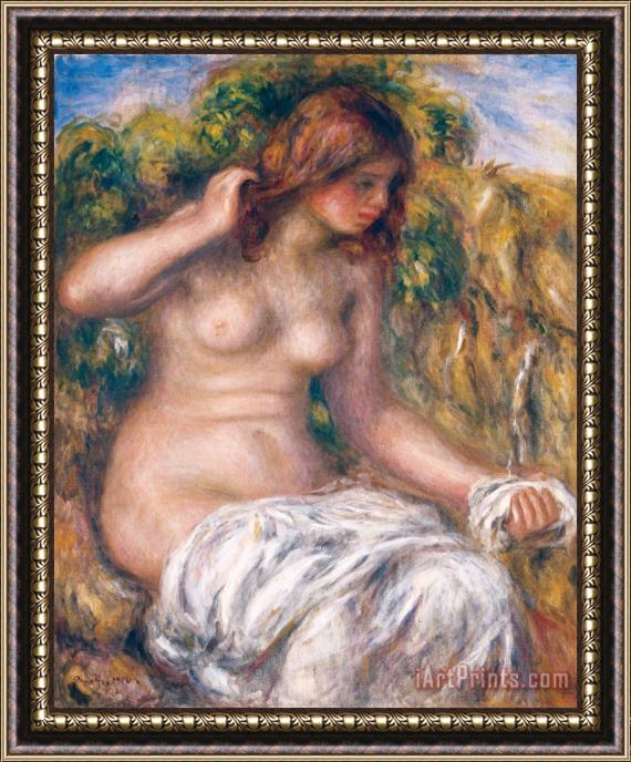 Pierre Auguste Renoir Woman by Spring Framed Print