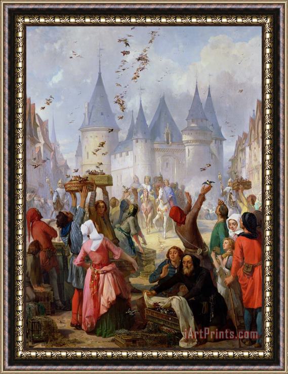 Pierre Charles Marquis The Return of Saint Louis Blanche of Castille to Notre Dame Paris Framed Print