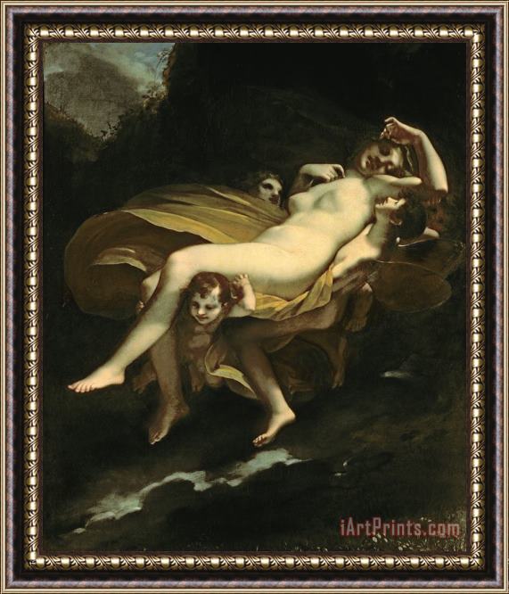Pierre-Paul Prud hon Psyche Transported to Heaven Framed Painting