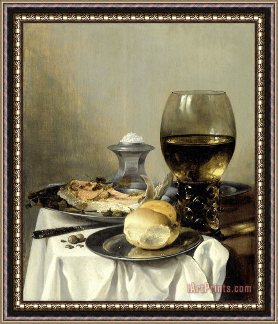 Pieter Claesz Still Life with a Salt Framed Painting