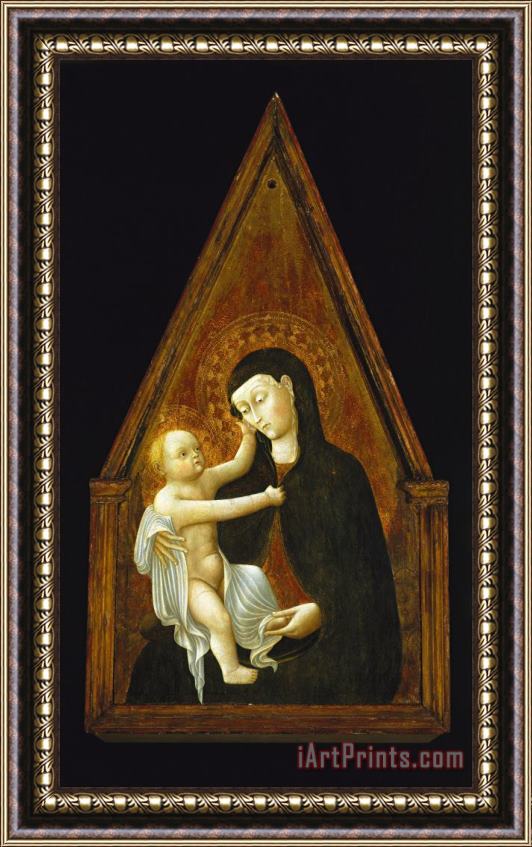 Pietro di Giovanni d'Ambrogio Madonna And Child Framed Painting