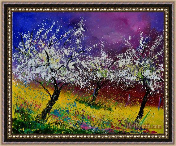 Pol Ledent Appletrees In Blossom 450160 Framed Print