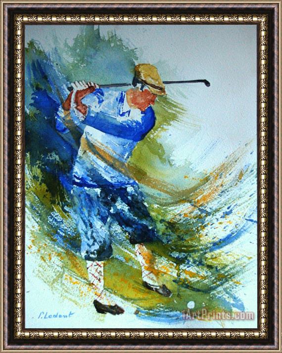 Pol Ledent Golf Player Framed Painting
