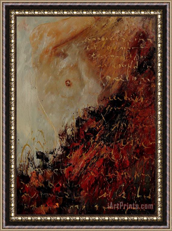 Pol Ledent Nude coming out of abstraction Framed Print