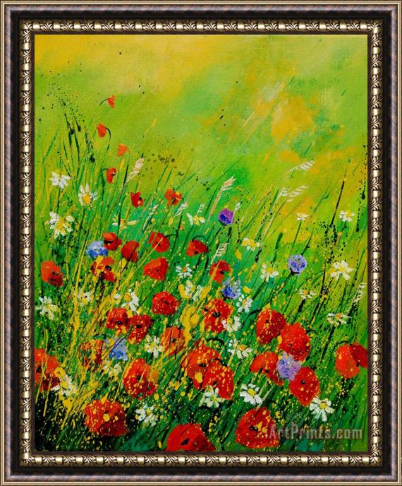 Pol Ledent Red Poppies 450708 Framed Painting