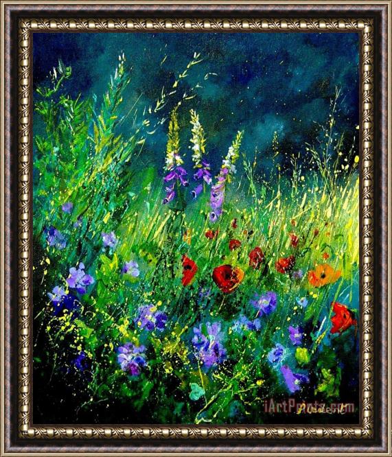 Pol Ledent Wild Flowers Framed Painting