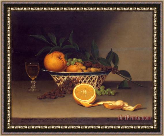 Raphaelle Peale Still Life with Oranges Framed Painting