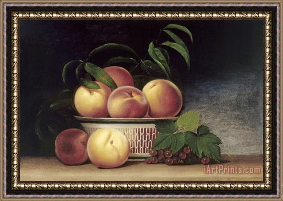 Raphaelle Peale Still Life with Peaches Framed Painting
