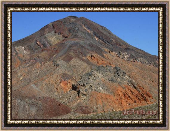 Raymond Gehman Colorful Mountain in Death Valley National Park California Framed Print