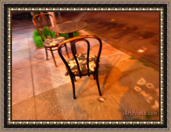 Raymond Gehman Patio Seating Outside a San Francisco Cafe Framed Painting