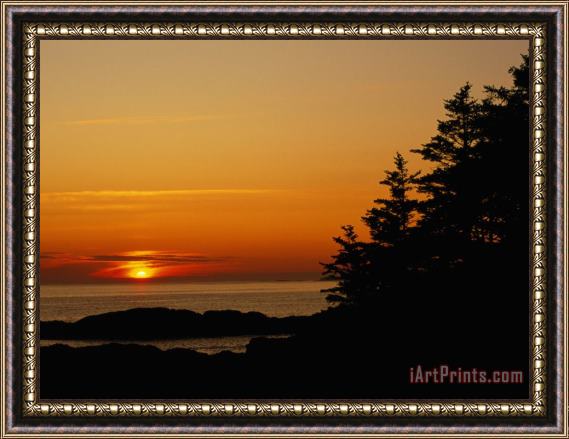 Raymond Gehman Sunset Over a Northern Lake Framed Print