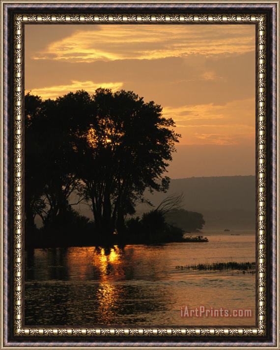Raymond Gehman Sunset Over The Susquehanna River Near Halifax Pennsylvania Framed Painting