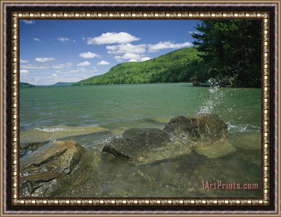 Raymond Gehman The Headwaters of The Susquehanna River Beyond Otsego Lake Framed Painting