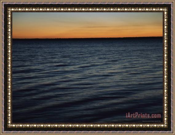 Raymond Gehman View of Clear Lake at Sunset Framed Print