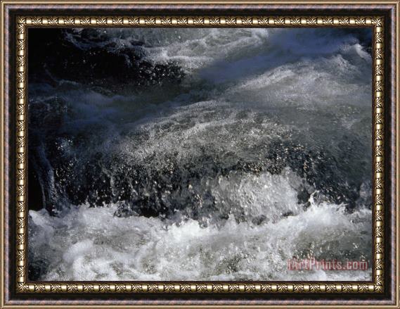 Raymond Gehman Water Burbling And Frothing Through The Nantahala River Gorge Framed Painting