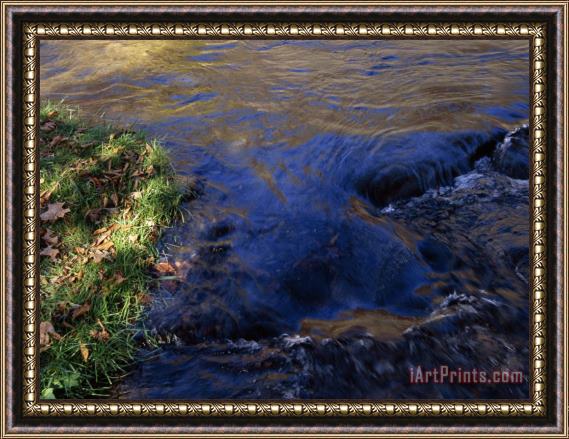 Raymond Gehman Water Pouring Over Hidden Stones in The Nantahala River Gorge Framed Print