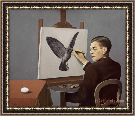 rene magritte Clairvoyance (la Clairvoyance), 1936 Framed Painting