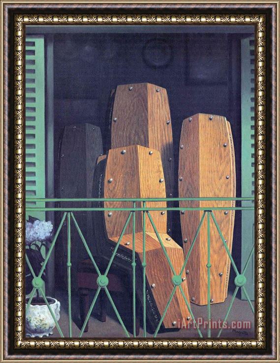 rene magritte Manet's Balcony 1950 Framed Painting