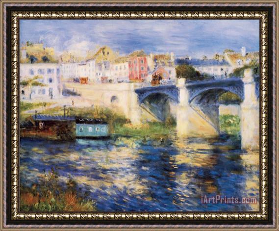 Renoir Bridge Over River Framed Print