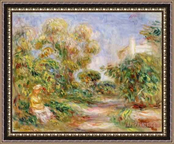 Renoir Woman in a Landscape Framed Print