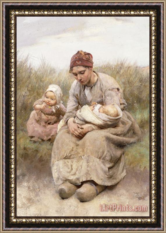 Robert McGregor Mother And Child Framed Painting