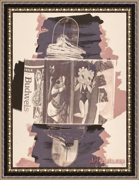Robert Rauschenberg Hollywood Sphinx, From The Series Illegal Tender Framed Painting