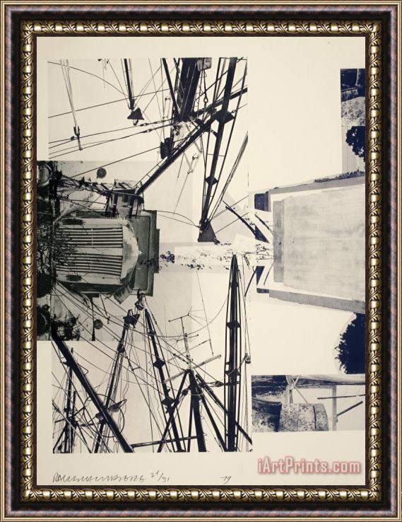 Robert Rauschenberg Steel Arbor (from The Rookery Mounds Series), 1979 Framed Painting