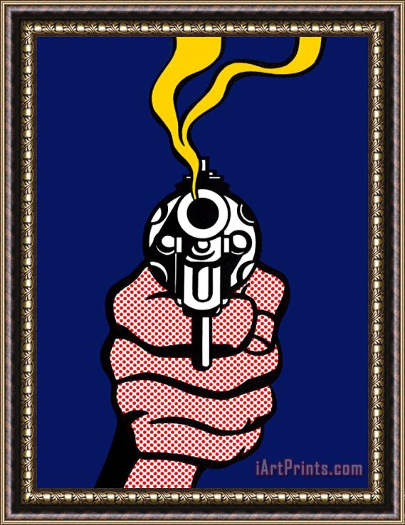 Roy Lichtenstein Gun Framed Print