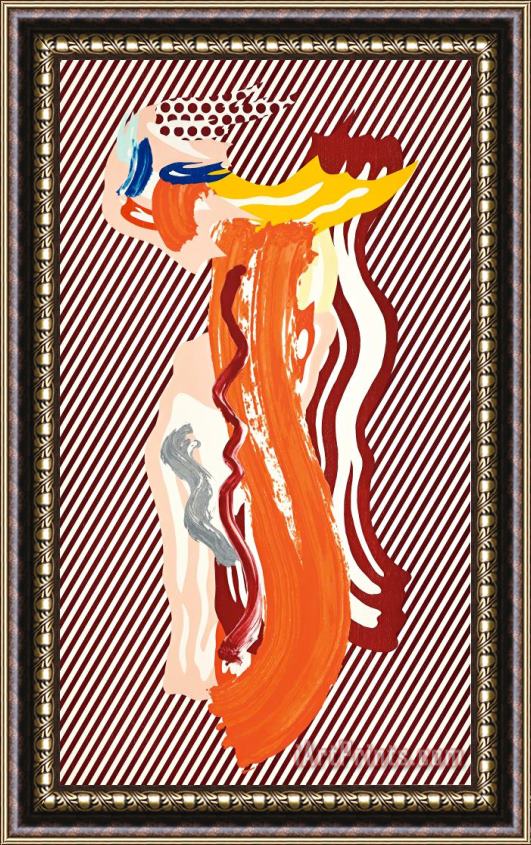 Roy Lichtenstein Nude, From Brushstroke Figure Series, 1989 Framed Painting