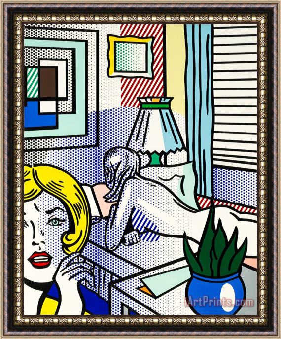 Roy Lichtenstein Roommates, From Nude Series, 1994 Framed Painting
